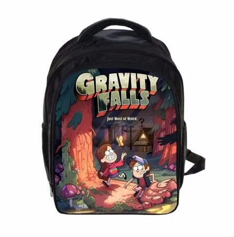 Children Anime Gravity Falls Backpack Boys Girls Cartoon Adventure Time Backpacks Kids School Bags Bookbag Daily Backpacks 08