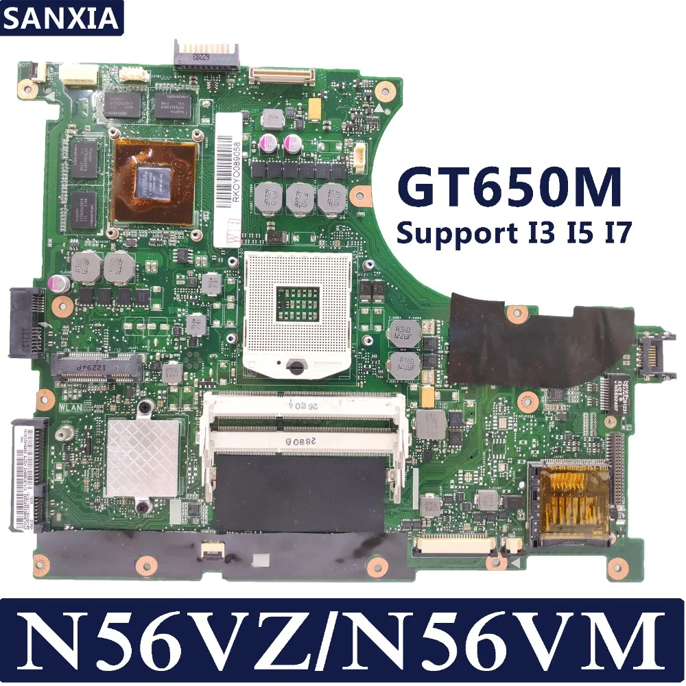 

KEFU N56VM Laptop motherboard for ASUS N56VZ N56VB N56VJ N56V Test original mainboard GT650M Support I3 I5 I7 CPU