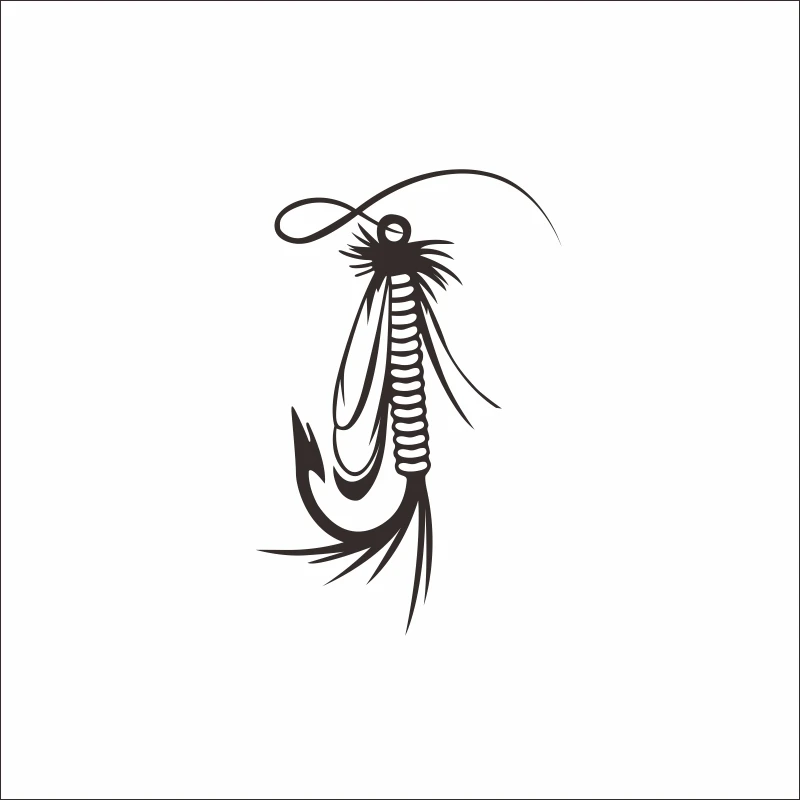 Fishing Sticker Logo Name clever Fish Decal Angling Posters Vinyl Wall Decals Pegatina Quadro Parede Decor Mural Fish Sticker a1