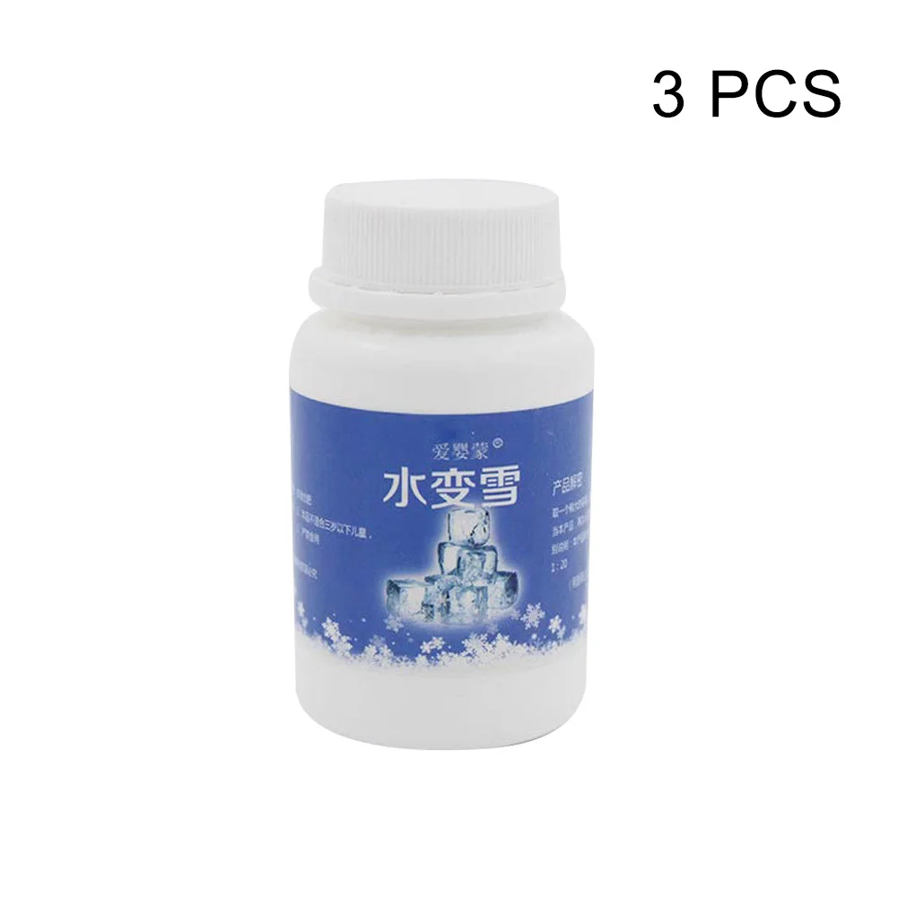 Fake Snow Artificial Fluffy Powder Instant Snow Cloud Slime Party Supplies 80g HYD88 - Цвет: 3 bottle