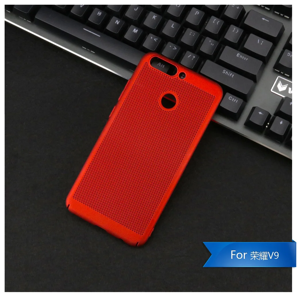 Luxury Hard Plastic Case For Huawei Honor 10 lite V10 V9 9 Mobile Phone Cover with Grid heat dissipation function |