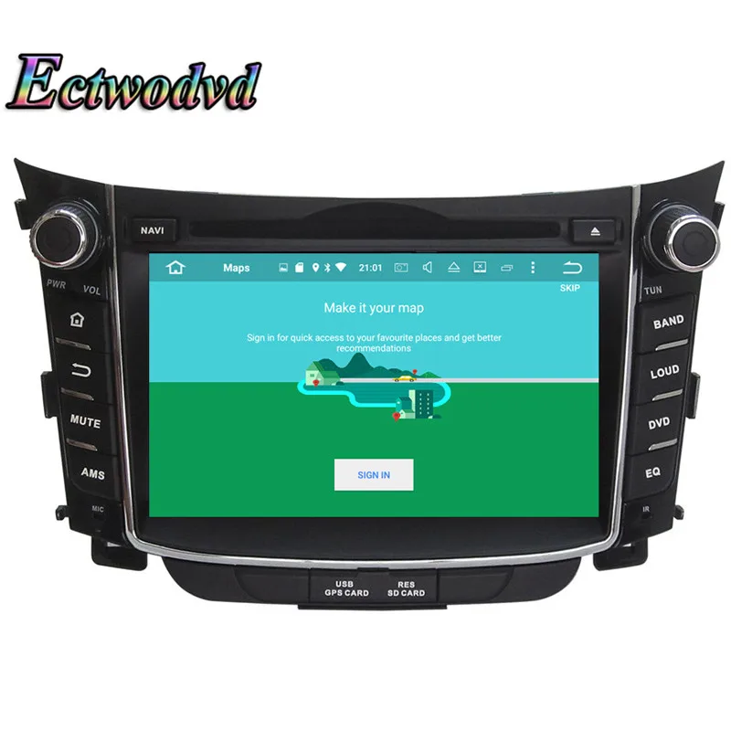 Top Ectwodvd Octa Core 4G Android 8.0/Quad Core Android 8.1 Car Multimedia DVD Player For Hyundai I30 2011 2012 2013 2014 GPS 5