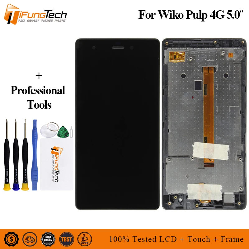 Хорошее качество для Wiko Pulp 4G ЖК-дисплей + фотоэлемент Бесплатная доставка с