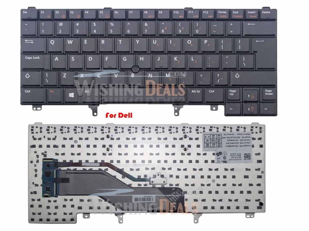 Новый Для Dell Latitude E5420 E6220 E6320 E6420 клавиатура США макет черный цвет с указателем и