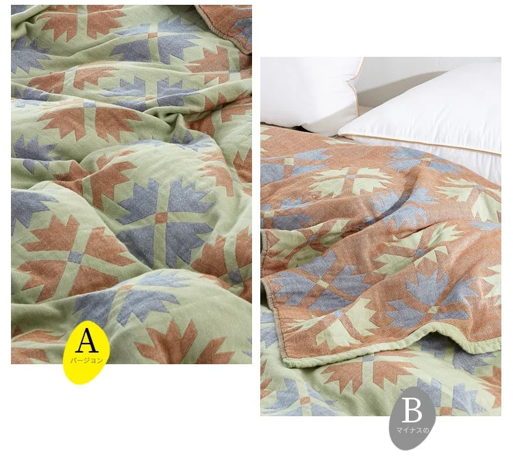Junwell хлопок муслиновое одеяло кровать диван путешествия дышащий жаккард с рисунком в виде листьев большой мягкий плед Para одеяло