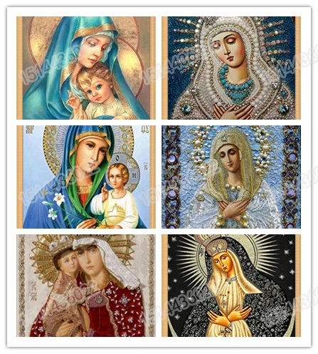 DIY Diamond Painting Cross Stitch 6 Picture Religion Icon 5d Embroidery 2019 New Year Decoration Gift | Дом и сад