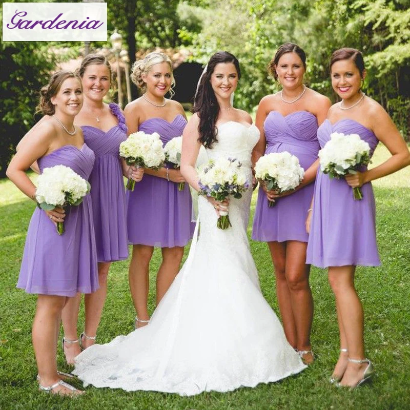 Summer Style Lavender A Line Wedding Party Gowns D Knee Length Summer Style Lavender A Line Wedding Party Gowns D Knee Length Short Bridesmaid Dresses Under 50 Bsd 029 In From Weddings