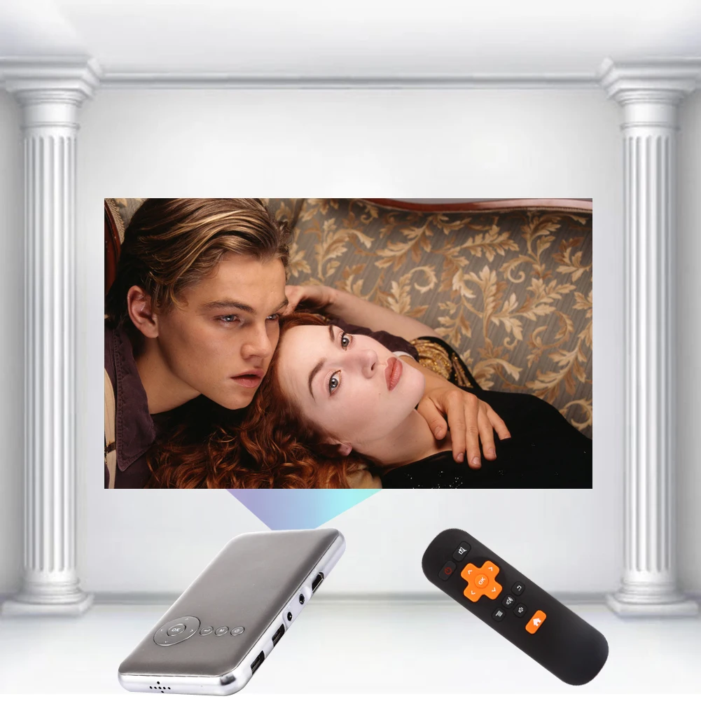  1 Pc Portable LED Android Projector Ultra-Thin Home Theater Mini Wifi Smart Projector 