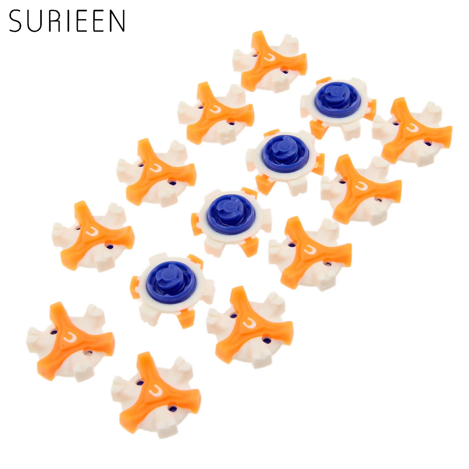 

SURIEEN 14PCS TPR Golf Softspikes Champ Stinger Spikes Fast Twist Tri-Lok Golf Shoe Spikes Golfer Accessories Golf Training Aids