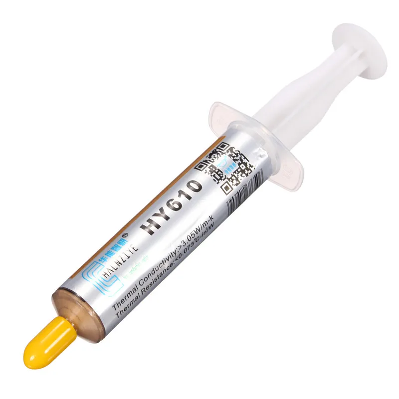 1pcs HY610 5g Golden Thermal Grease Silicone Grease Conductive Grease Paste For CPU GPU Chipset Cooling Compound Silicone цена 1pcs HY610 5g Golden Thermal Grease Silicone Grease Conductive Grease Paste For CPU GPU Chipset Cooling Compound Silicone цены онлайн