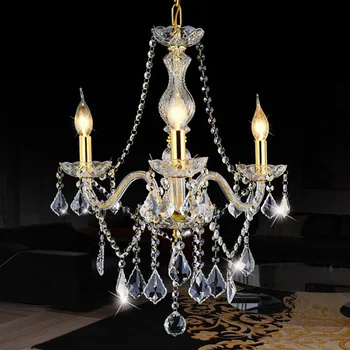 

New Modern 3 E14 Bulbs Chandelier Stair Long Candle Crystal Chandelier Fixture Staircase Lighting Hanging Light Suspension Lamp