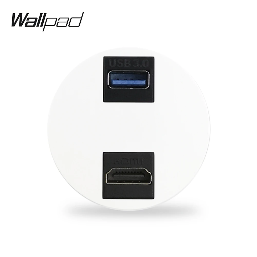 Wallpad L6 5 цветов HDMI USB проводка расширения розетка модульная DIY Бесплатная