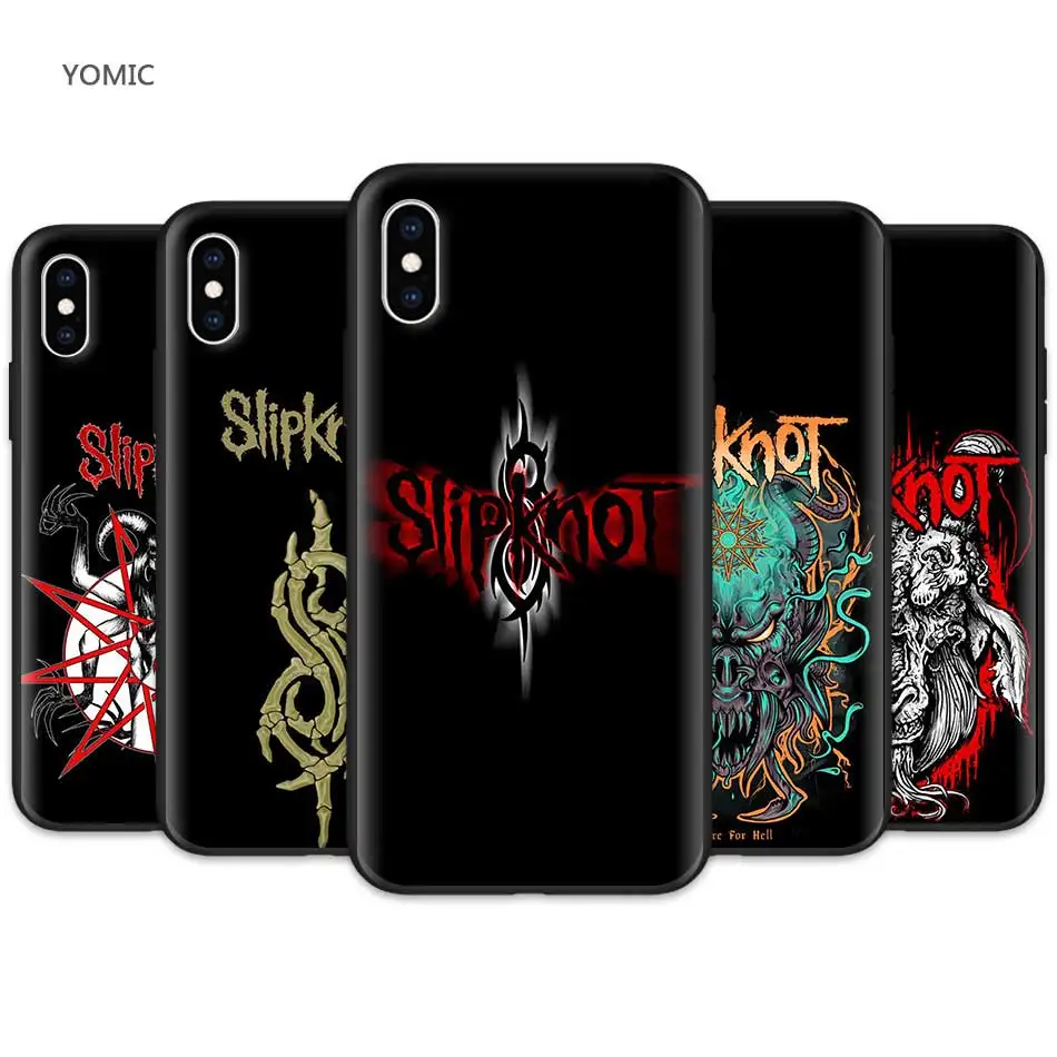 

Mobile Phone Cover for Apple iPhone XR 7 8 6 6S Plus X XS MAX 5 5S SE Silicone Soft TPU Phone Case Cover Slipknot Rock Coque