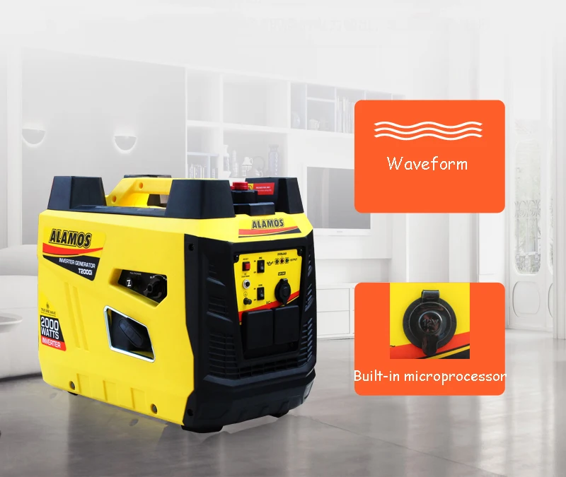 220V Inverter Generator Gasoline Power Generating Machine Silent Portable Micro Generator FDJ-2000
