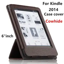 Чехол из воловьей кожи для Kindle wp63gw, защитный чехол для чтения электронных книг, умный чехол из натуральной кожи для Amazon Kindle, 6 дюймов, чехол s