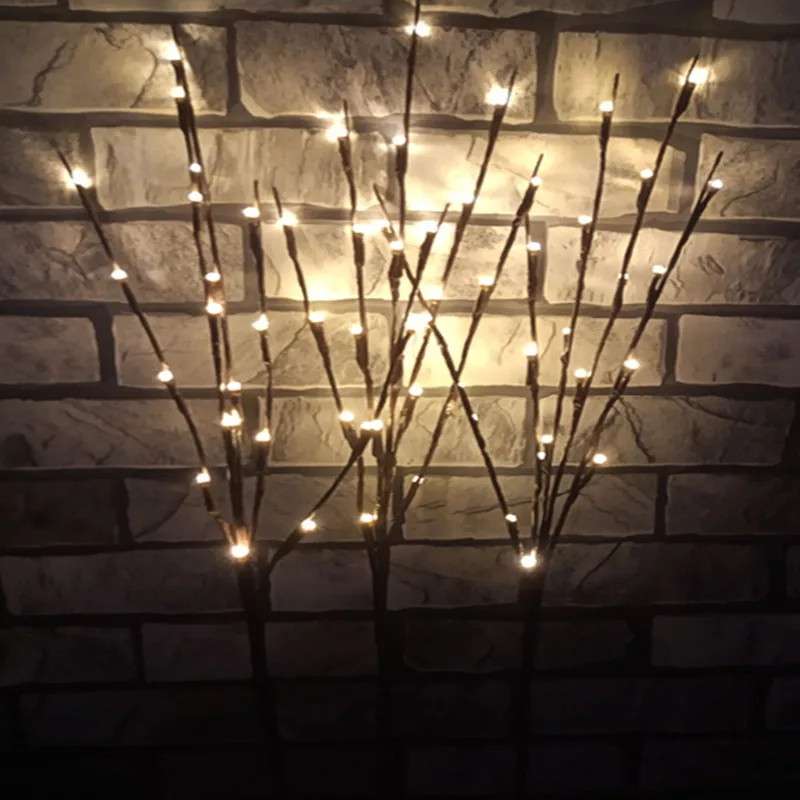 Рождественская гирлянсветодио дный Светодиодная лампа Willow Branch Цветочные Огни 20 лампочек домашняя Рождественская вечеринка садовый Декор