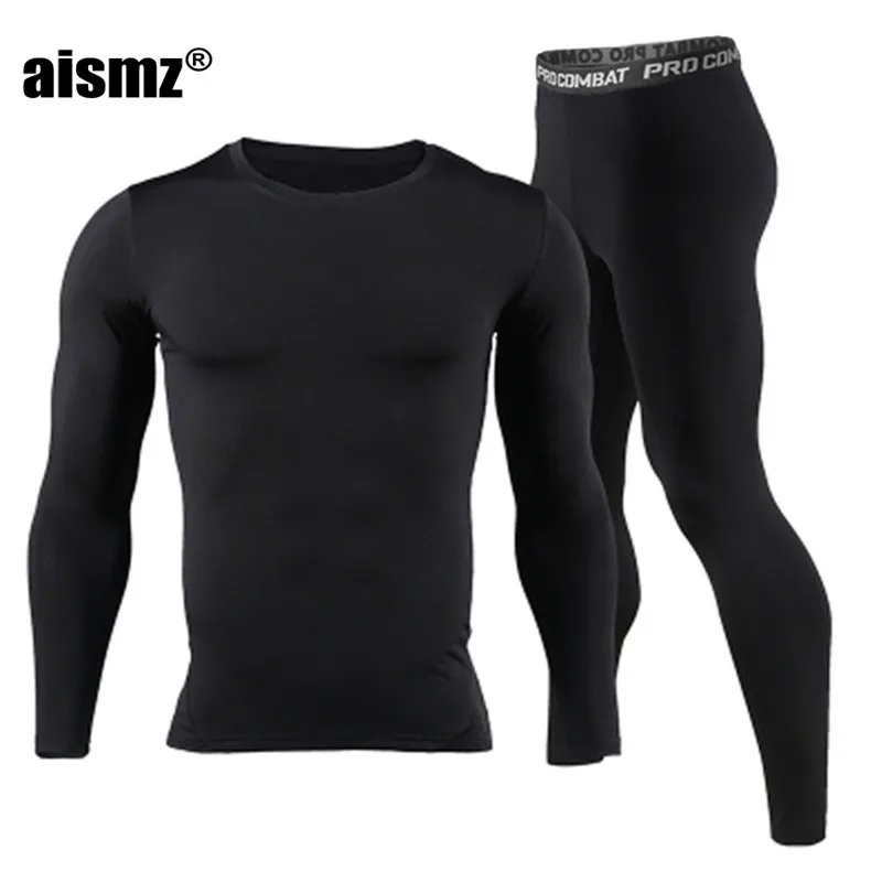 

Aismz Men Long Johns Winter Thermal Underwear Sets Quick Dry Anti-microbial Men's Stretch Warm Thermo Underwear Spring