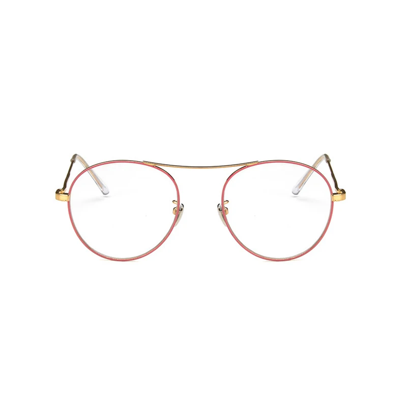 Iboode очки для чтения, простые зеркальные очки для женщин и мужчин, металлическая круглая оправа, корейские прозрачные линзы, очки, винтажные очки