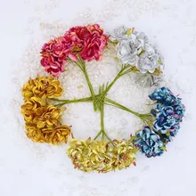 12 шт. diy брошь скрапбук для рождественских подарков домашний свадебный Декор Аксессуары венок искусственные тычинки Гвоздика цветы