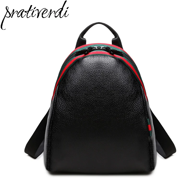 2017 Casual Women Backpack Female PU Leather Woman Backpacks Black Bags for Teenager Girls Young Lady