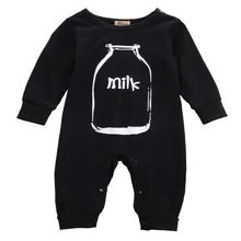 Одежда для новорожденных Одежда для младенцев комбинезон для младенцев мальчиков девочек комбинезоны комбинезон для сна с надписью черного цвета с длинным рукавом, прекрасная одежда для отдыха