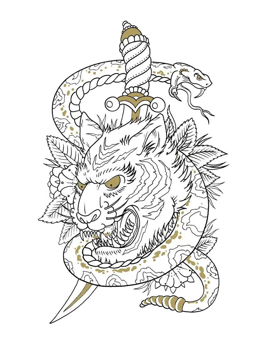 Download Adults Tattoo Coloring Book Color Pen Pencil Drawing Book Tattoo Painting Textbook Students Tutorial Art Book Aliexpress