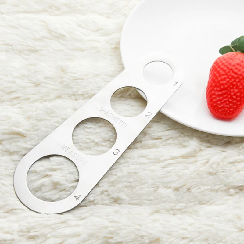 

Pasta Ruler Measuring Control Tool 4 Serving Portion Stainless Steel Spaghetti Measuring ruler Easy Clearing Cooking Supplies