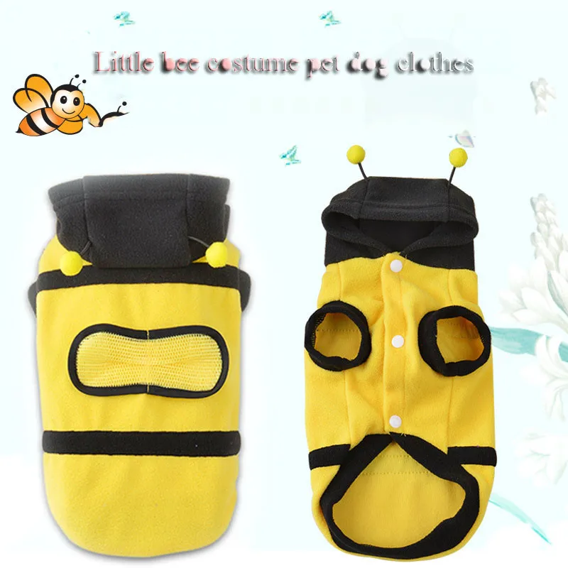 

AHUAPET Little Bee Cosplay Pet Dog Clothes Costume Knitted Christmas Dog Coat Jacket Clothing For Dogs Cat Pomeranian Teddy E