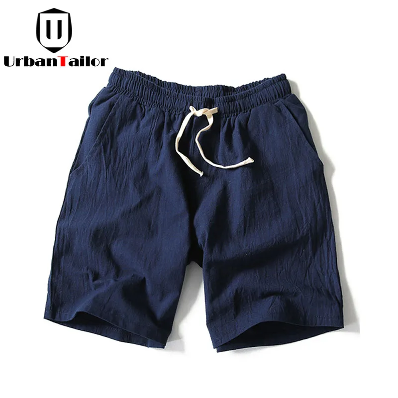 Sale Brand Summer Mens Linen Shorts Men Black Short Pants Casual