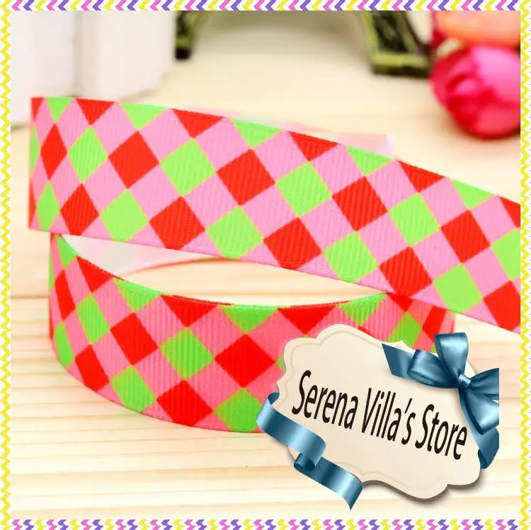 

High quality 22mm printed ribbon 50 yards Diamond david ribbon 100% polyester single face 7/8"