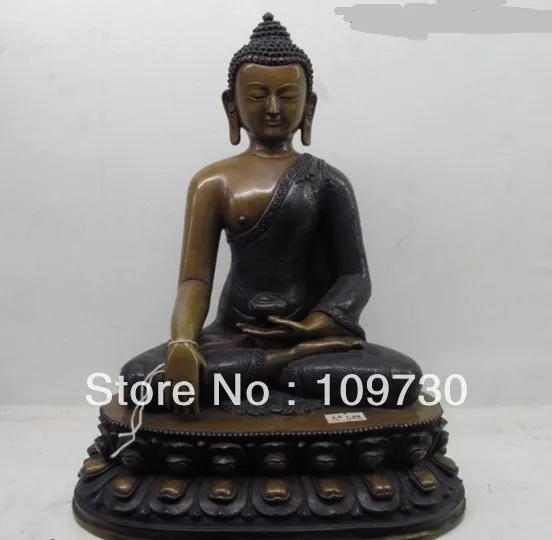 

Free Shipping 00840 12 Tibetan purple Copper Bronze buddha Statue of Tathagata Sakyamuni Hold Bowl