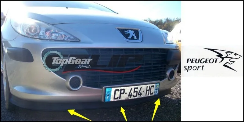 Бампер для губ отражатель губы для peugeot 5008 передний спойлер юбка для TopGear друзья для автомобиля Тюнинг/обвес/полоса