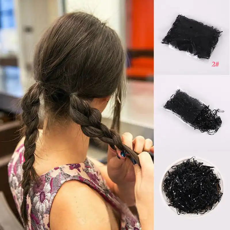 Mumupi 500pcs Package Black Elastic Bands Mini Rubber Bands For