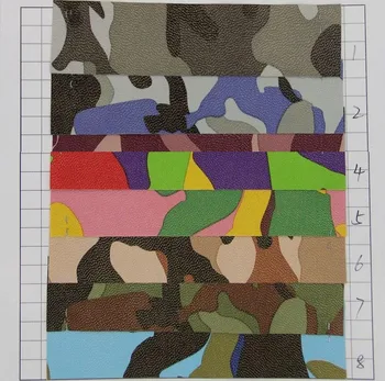 

0.7mm thick wholesale Camouflage printed synthetic PVC leather fabric quality waterproof leather material