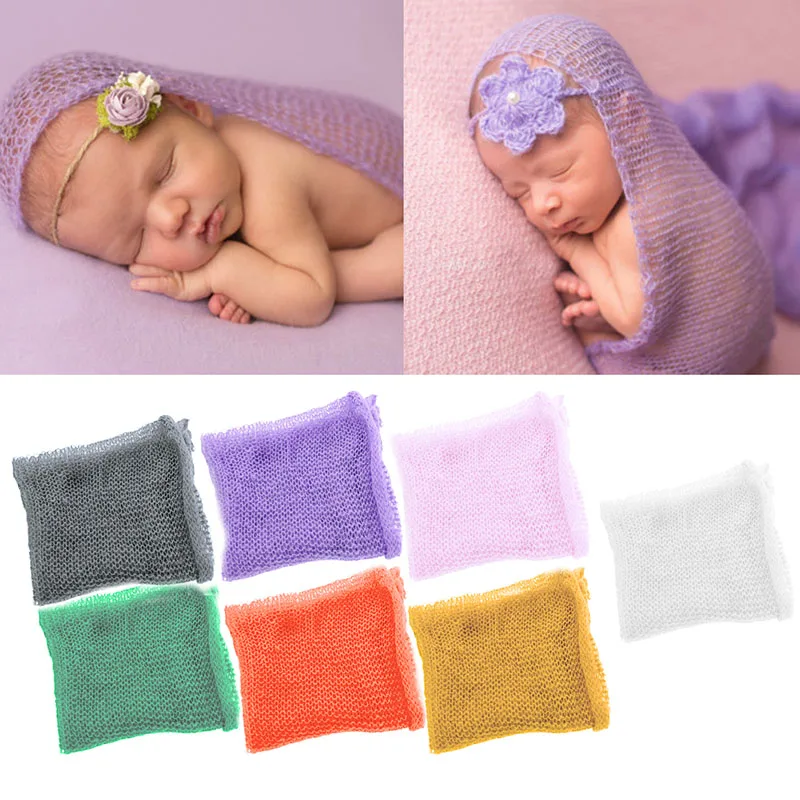 7 цветов мягкие для новорожденного крючком вязаный ангорковый Обёрточная бумага для фотографирования с изображением деревянного фото-муляж для стены