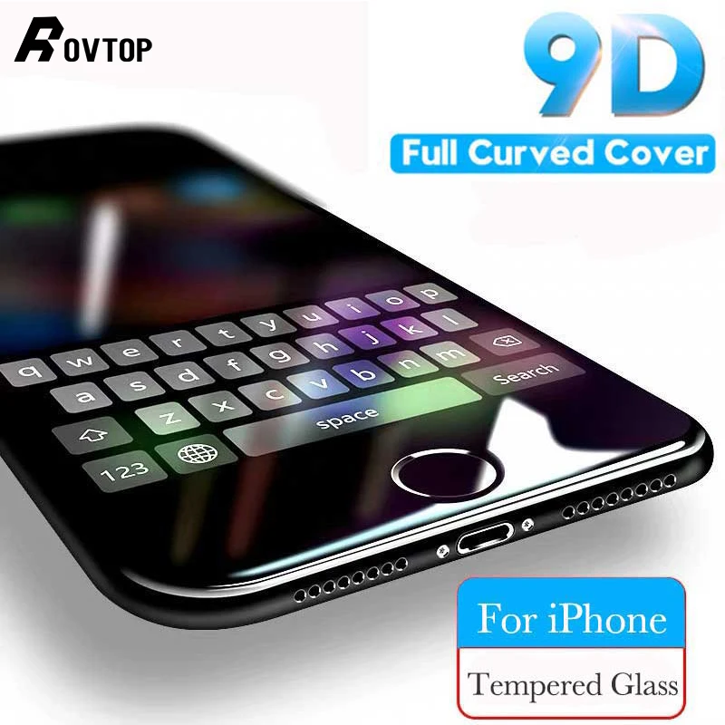 

Rovtop 9D Protective Glass For IPhone 6 6S 7 8 Plus Screen Protector For IPhone X XS XR Max 9H Tempered Glass On The IPhone 6