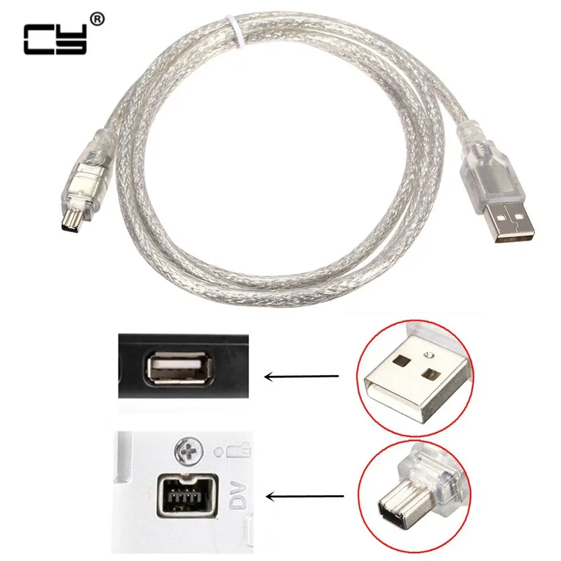 USB Male to Firewire IEEE 1394 4 Pin Male iLink Adapter Cord firewire 1394 Cable for SONY DCR-TRV75E DV camera cable 120cm USB Male to Firewire IEEE 1394 4 Pin Male iLink Adapter Cord firewire 1394 Cable for SONY DCR-TRV75E DV camera cable 120cm