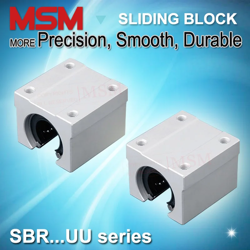 4 Pcs SBR25UU 25mm Router Linear Motion Ball Bearing Slide Block For CNC M_M_S