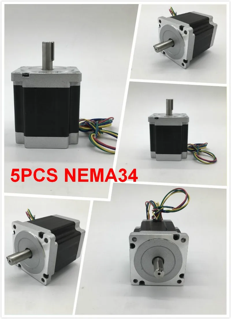 5 шт. шаговый двигатель Nema34 86*66 мм 4A 3Nm 430Oz-in 2ph 4 провода с высоким крутящим моментом