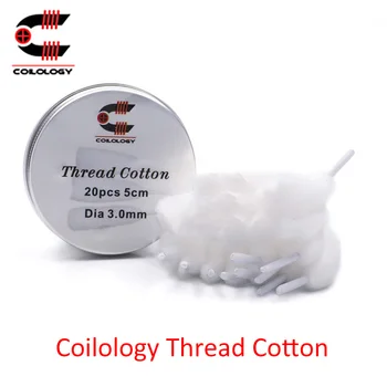 20pcs/pack Coilology Thread Cotton wool for RDA RDTA RTA atomizer vape tank vs cotton bacon prime