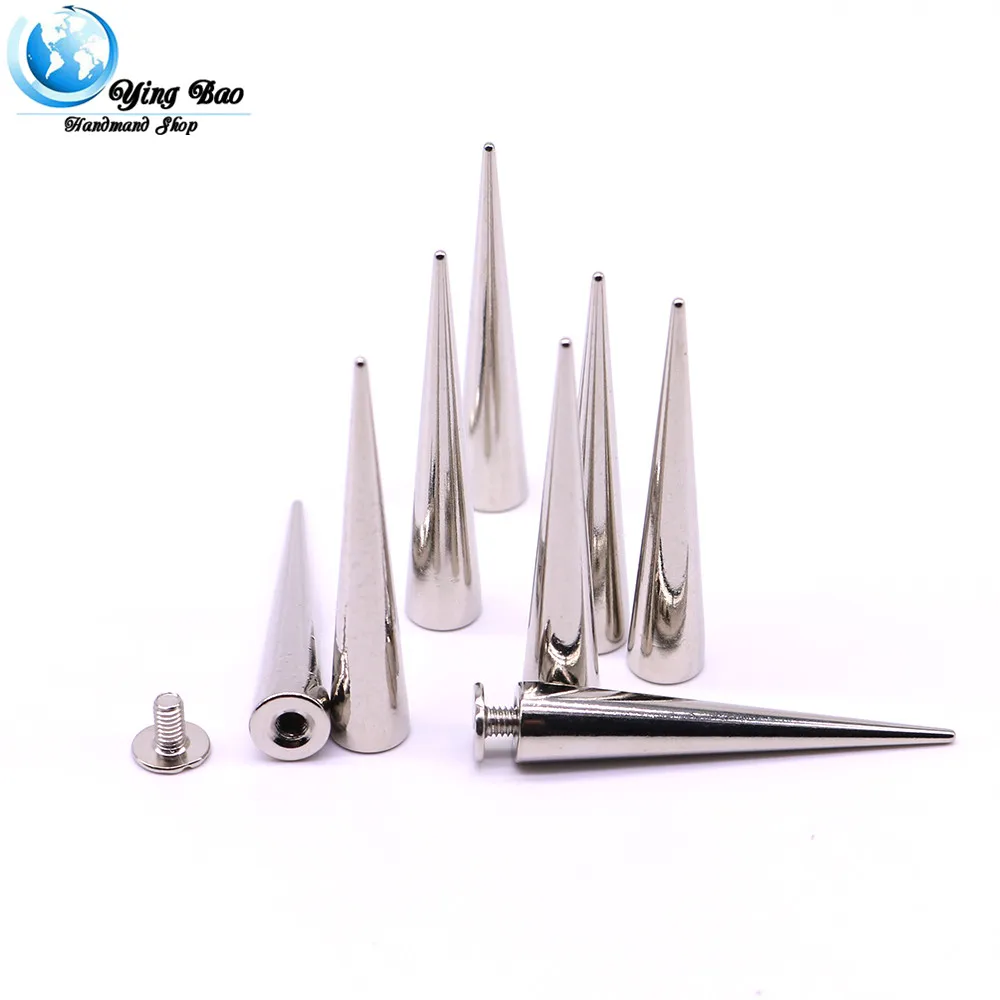 10sets/pack 10mm (Diameter), 54mm (Height)  big rivets black spikes and studs 2 Colors Copper studs punk B-29