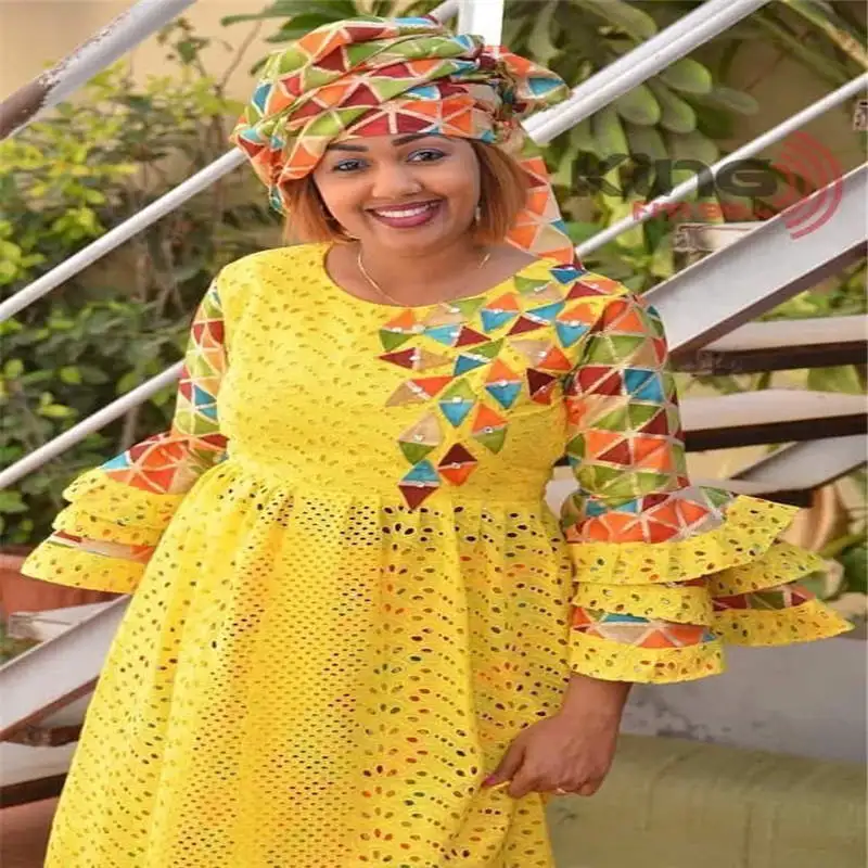 

DF!(3+2.5yards/set ) high quality embroidered African wax lace fabric plus French net lace set 2019 new design for party! L40321