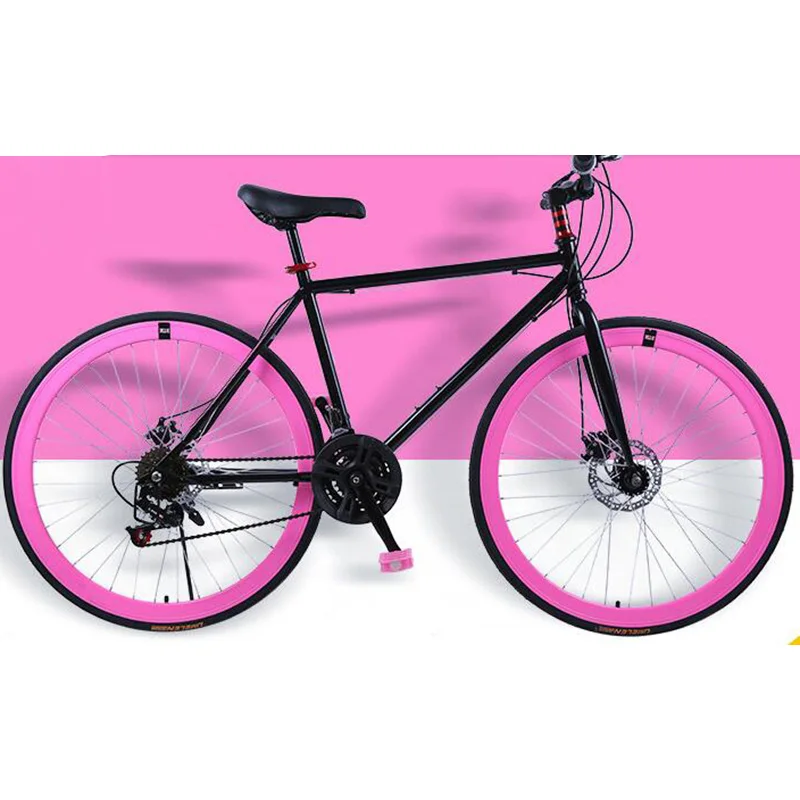 Road Bicycle 26 Inch 24 Speed Disc Brake Made Multicolor Neutral Inverted Brake Bike Riding