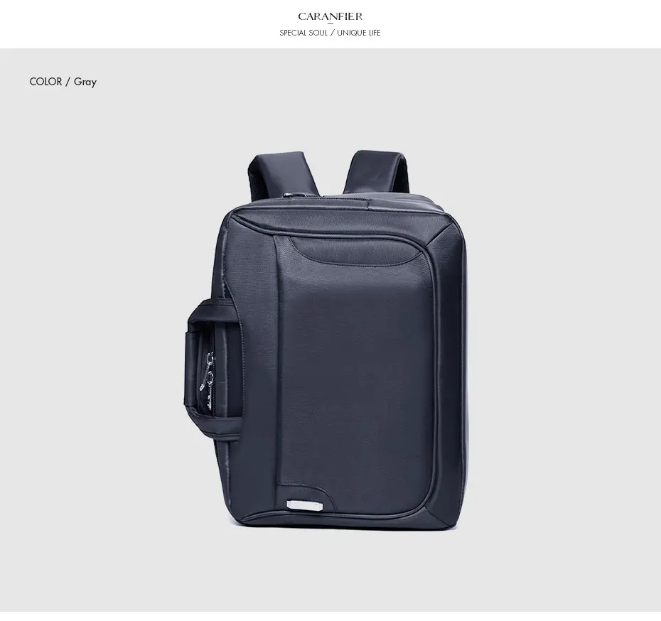 CARANFIER мужской портфель, деловая сумка-мессенджер, нейлоновая Большая вместительная многофункциональная 14 дюймовая сумка на плечо для ноутбука