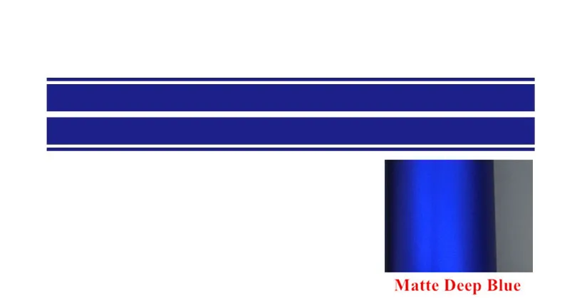 Спортивные гоночные полосы виниловая наклейка на капот автомобиля для Volkswagen Mercedes-Benz Honda Ford KIA внешние аксессуары - Название цвета: Matte blue