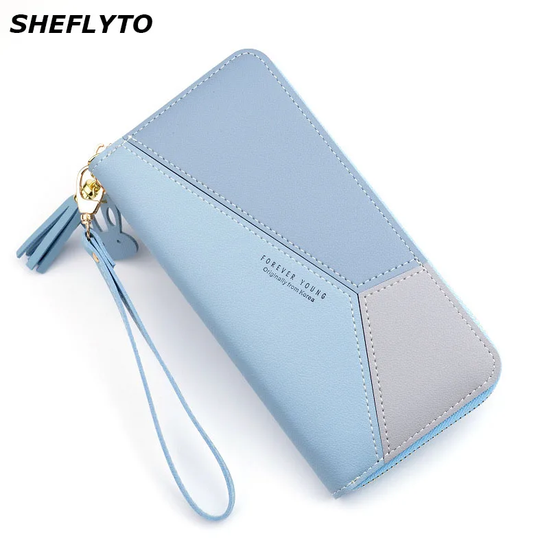2019 Luxury Brand Leather Wallets Women Long Zipper Coin Purses Tassel Design Clutch Wallets Female Money Bag Credit Card Holder 2019 Luxury Brand Leather Wallets Women Long Zipper Coin Purses Tassel Design Clutch Wallets Female Money Bag Credit Card Holder