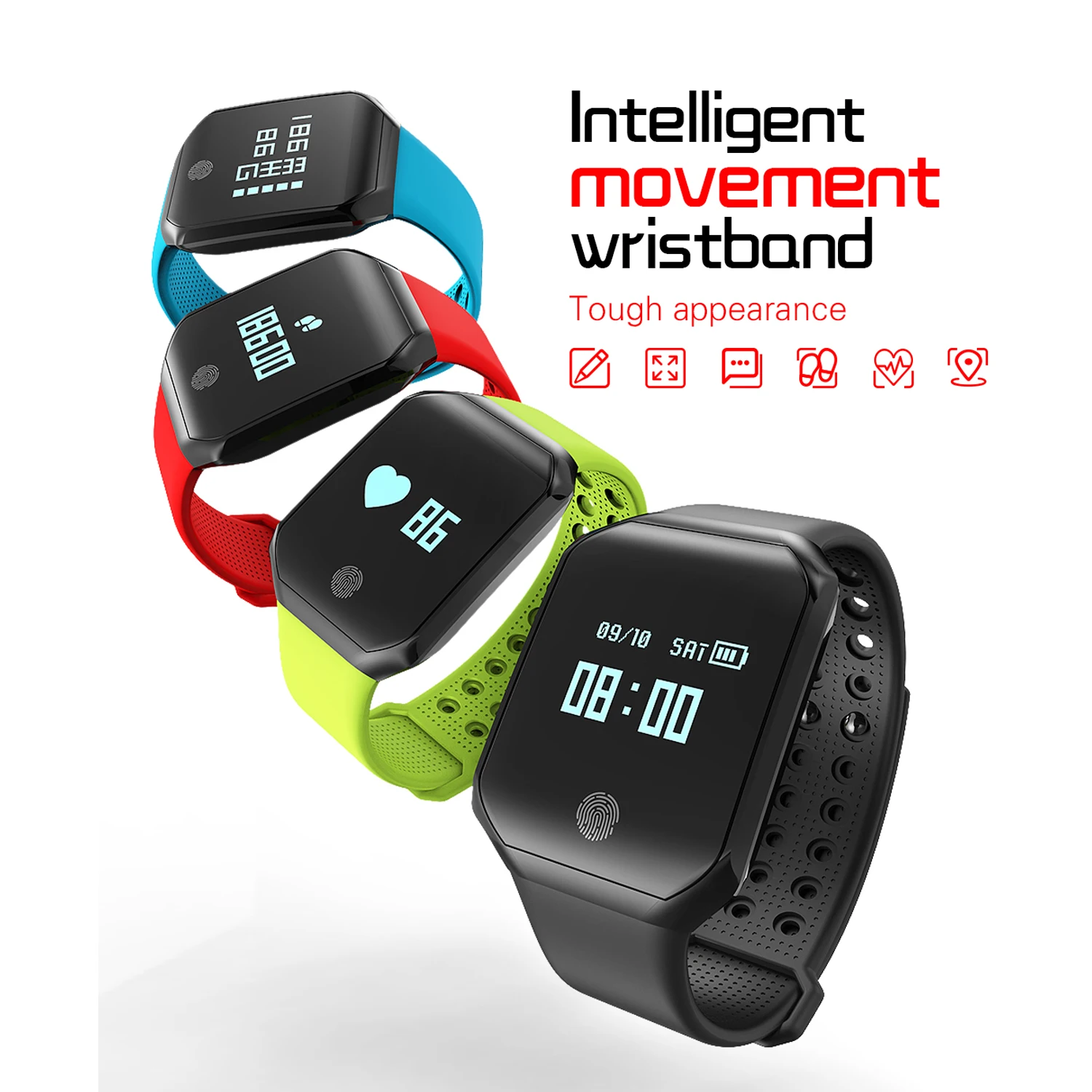 Smart Bracelet Bluetooth Android Pedometer Fitness Tracker Step Counter