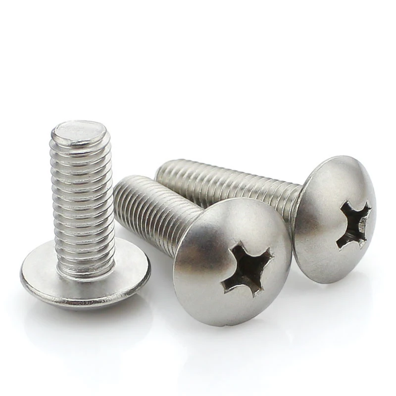 

30PCS-M2*3/4/5/6...12 JISB1111T 304 Stainless Steel Cross Recessed Flat Head Machine Screw / Large Flat Head Screw