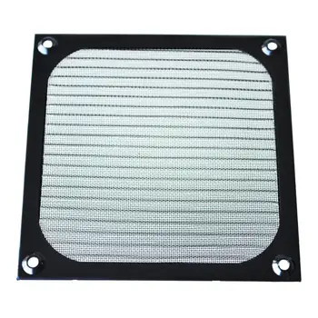 

12cm x 12cm PC Cooler Fan Aluminum Dustproof Meshy Filter Black