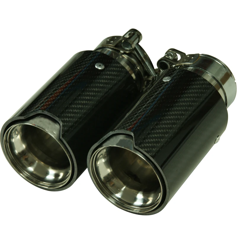 

M-PO Style Bright black Carbon fiber Exhaust Headers tail pipe For BMW M1 M2 M3 M4 M5 M6
